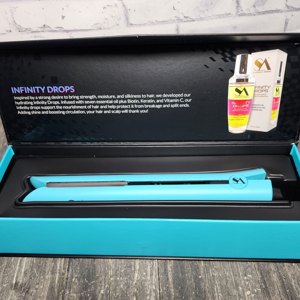 SA Straight Ahead Bionic Pro Ceramic Hair Straightener / Flat Iron Turquoise